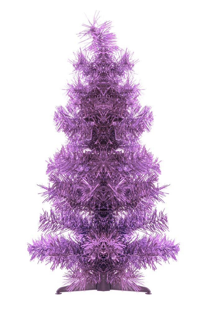 2' Purple Tabletop Christmas Tree