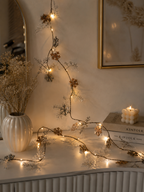 Glitter Snowflake Copper Fairy Lights 20 LED