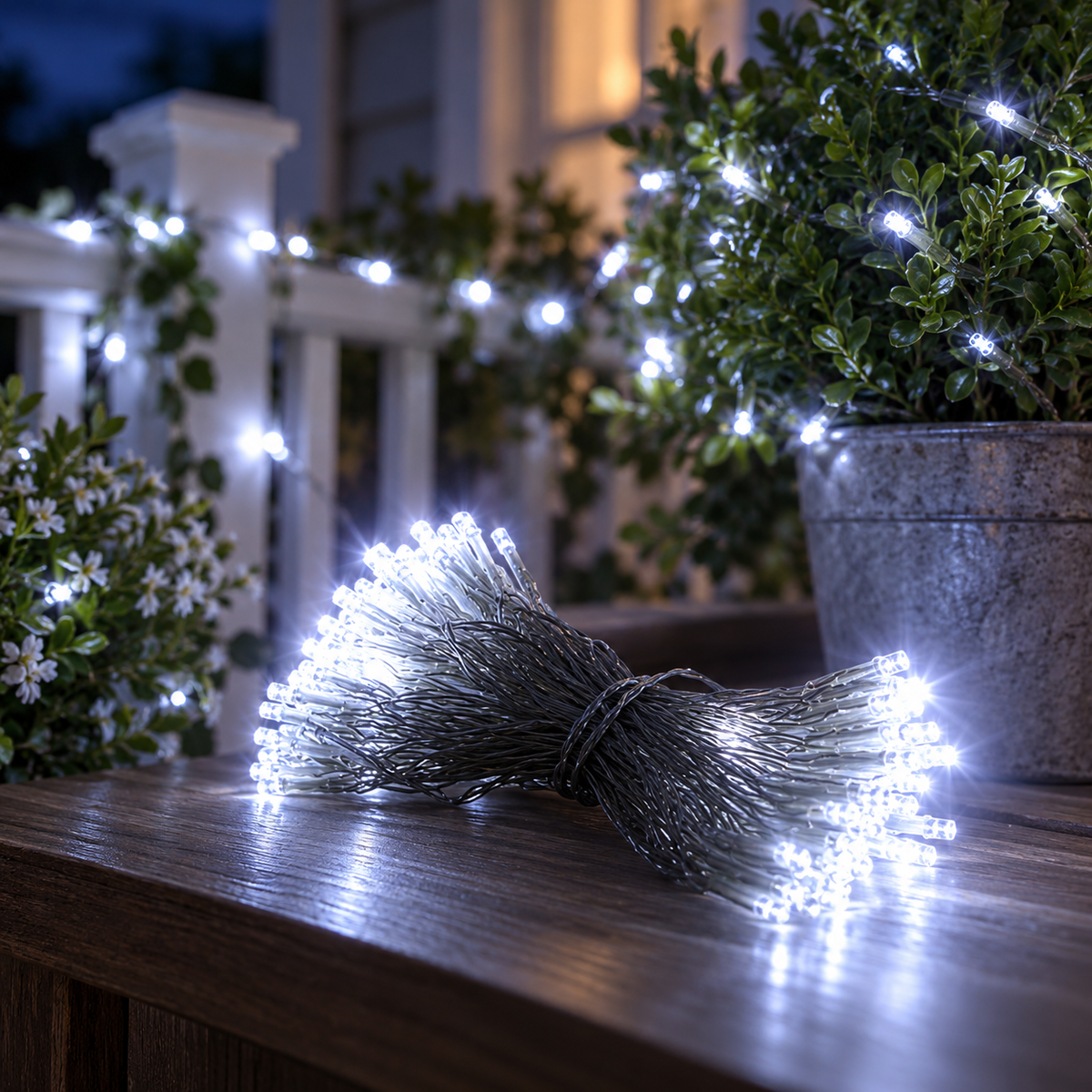 20 LED Clear Cable String Lights - Battery Operated