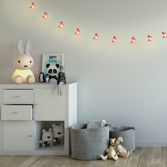 20 LED Fairy Light Pink Bunny – Battery Operated