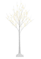 6FT Decorative Birch Tree with LED Lights Indoor/Outdoor