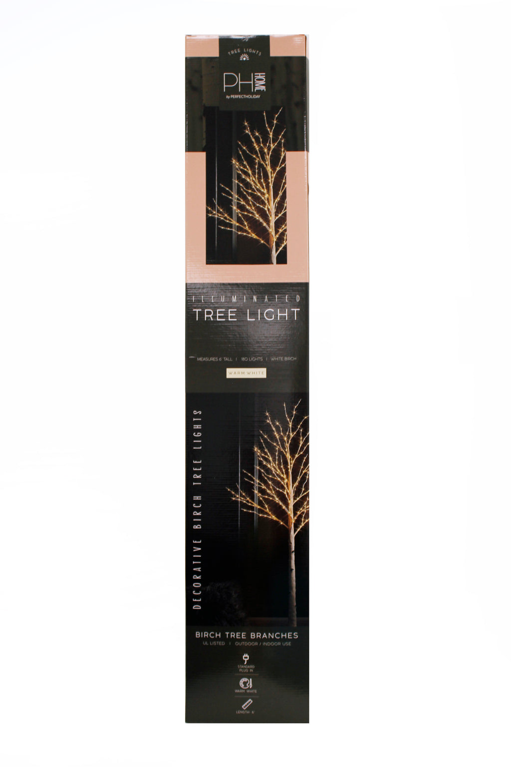6FT Decorative Birch Tree with LED Lights Indoor/Outdoor