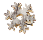 10 LED Battery Operated String Light with Wooden Snowflake - Warm White