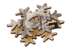 10 LED Battery Operated String Light with Wooden Snowflake - Warm White
