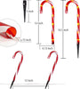 Candy Cane Outdoor Landscape Lights size diagrams
