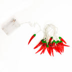20 LED Battery Operated String Lights with Chili Pepper - Warm White