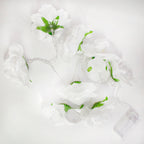 8 LED String Light Battery Operated with White flower - Warm White