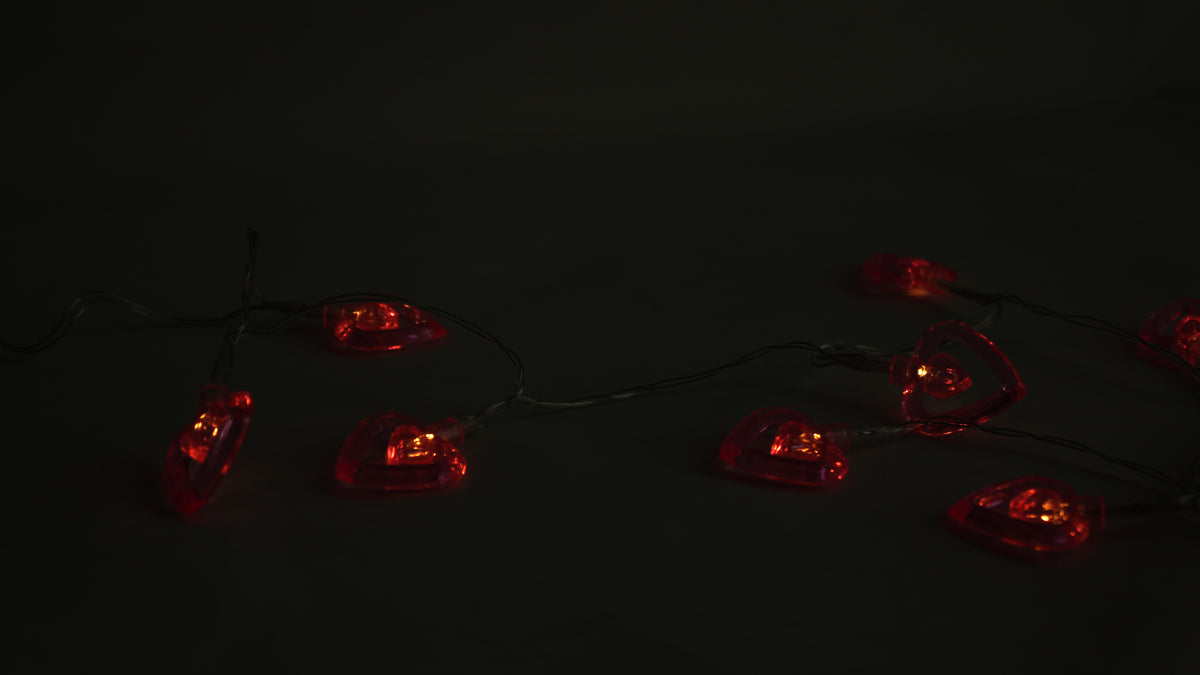 10 LED Heart String Lights Valentine's Day