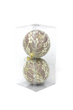 10CM BALL WITH LACE FLOWER ACCENTS (2 PCS)
