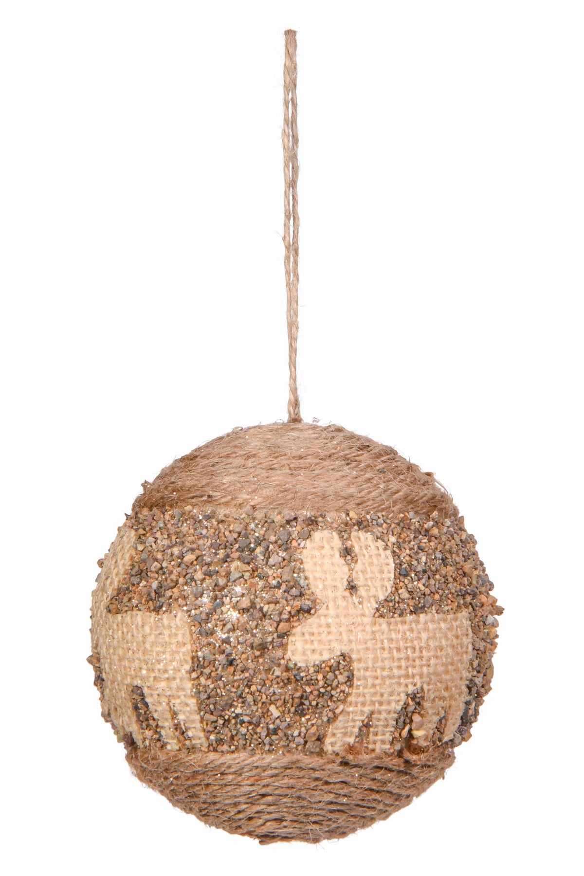 10CM BALL REINDEER ORNAMENT (2 PCS)