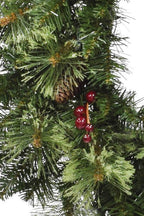 24" Unlit Jasper Mixed Pine Wreath with Pine Cones & Red Berry Clusters