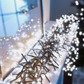 240 LED Cluster Lights Black Wire - White