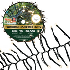 240 LED Cluster Lights Black Wire - Warm White