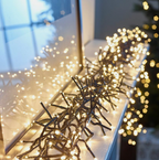 240 LED Cluster Lights Black Wire - Warm White