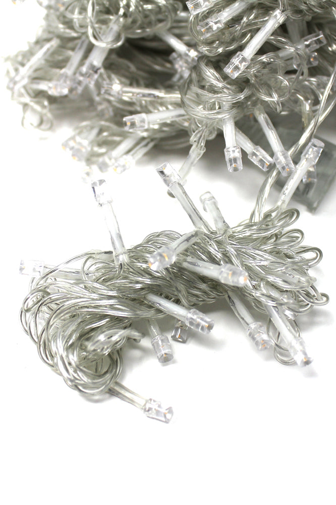 300 LED Curtain String Lights with Remote - Warm White