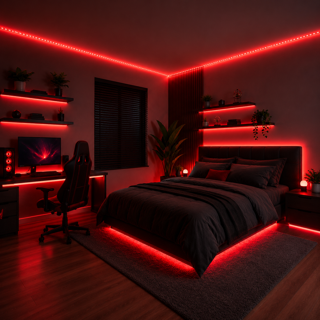 300 LED Strip Light 5M Red Non-Waterproof Indoor Flexible Lighting