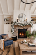 9' Heavy Snow Flocked Alpine Garland
