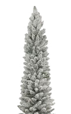 6.5 ft Pencil Snow Flock Tree