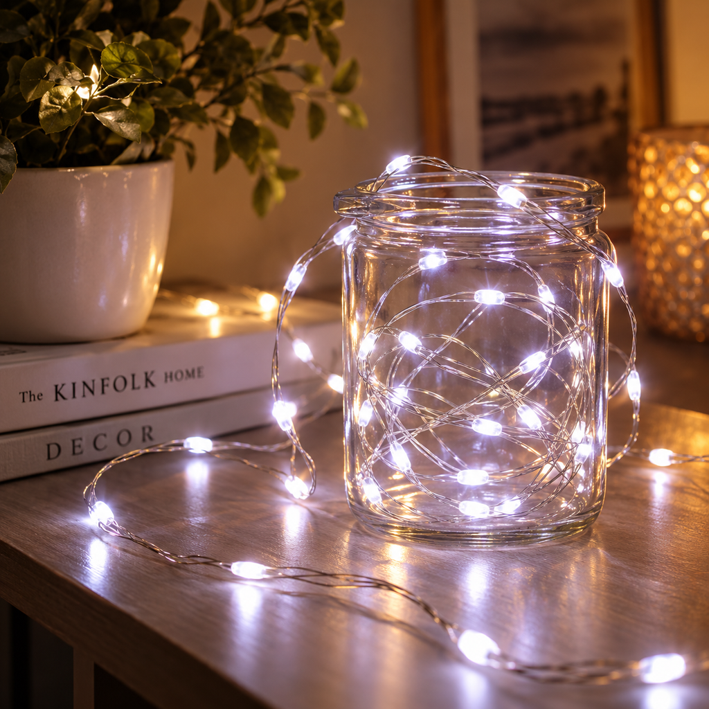 100 LED String Light Copper Wire - White