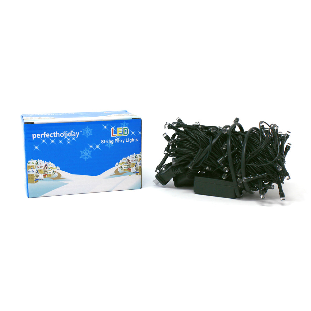 100 LED Green Wire String Light with connector - Blue