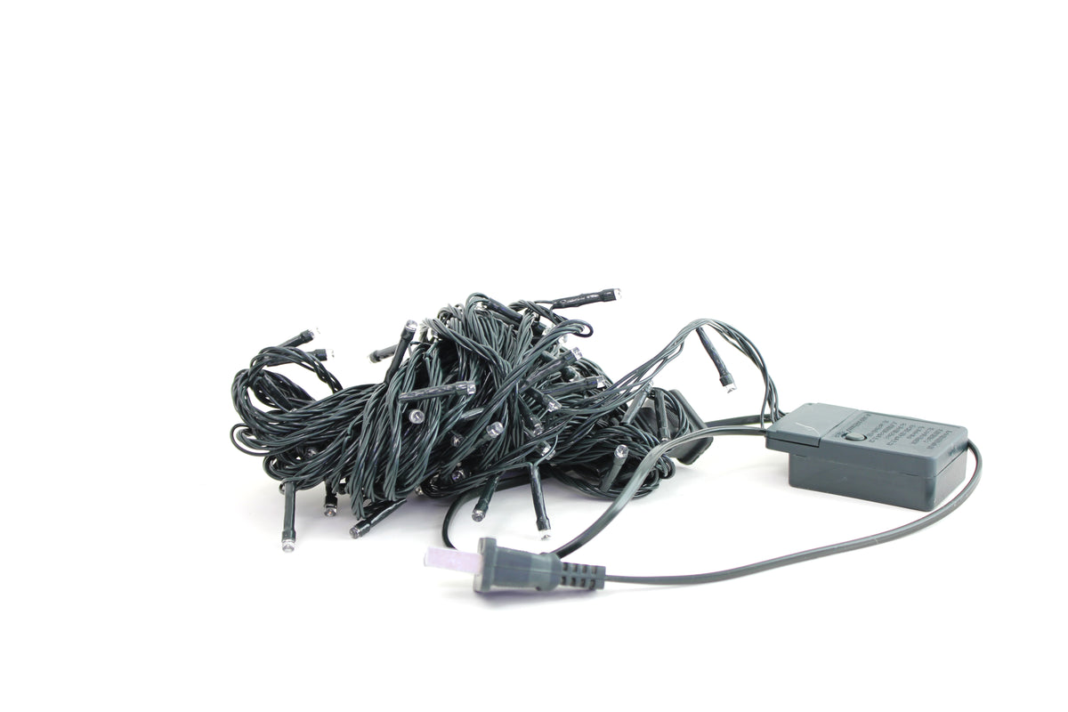 100 LED Green Wire String Light with connector - Multicolor