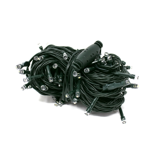100 LED Green Wire String Light with connector Waterproof - Warm White