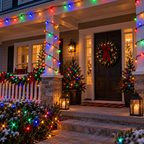 100 LED String Lights Waterproof Outdoor Flashing - Multicolor