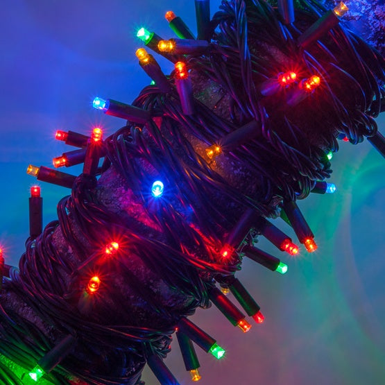 100 LED String Lights Waterproof Outdoor Flashing - Multicolor