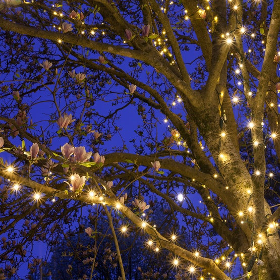 100 LED String Lights Waterproof Outdoor Flashing - Warm White