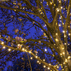 100 LED String Lights Waterproof Outdoor Flashing - Warm White