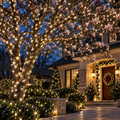 100 LED String Lights Waterproof Outdoor Flashing - Warm White