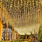 96 LED Indoor Outdoor Waterproof Curtain Solar Power Lights