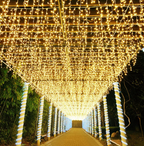 96 LED Indoor Outdoor Waterproof Curtain Solar Power Lights