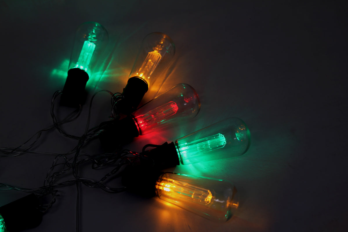 Perfect Holiday 10 LED Solar Power Indoor Outdoor Waterproof String Light, Multicolor