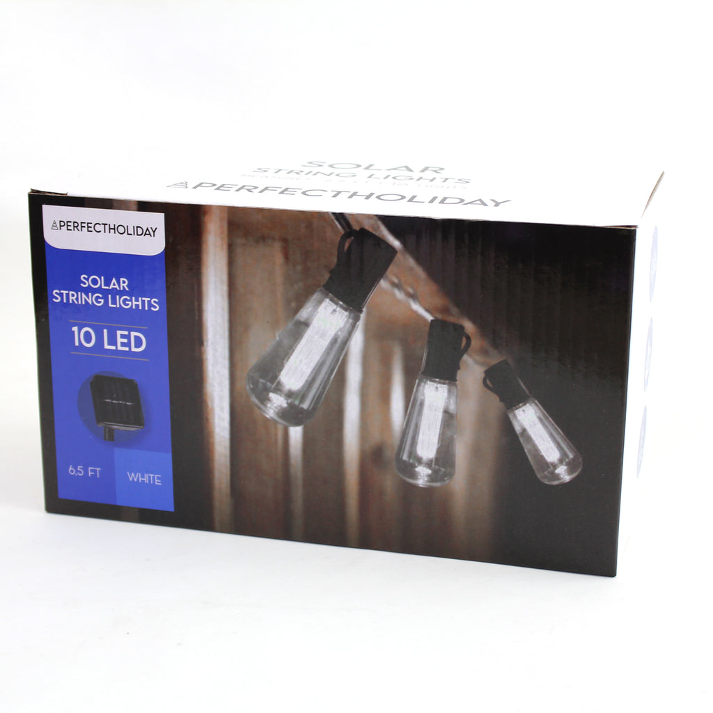 10 LED SOLAR Power Indoor Outdoor Waterproof String Light, White
