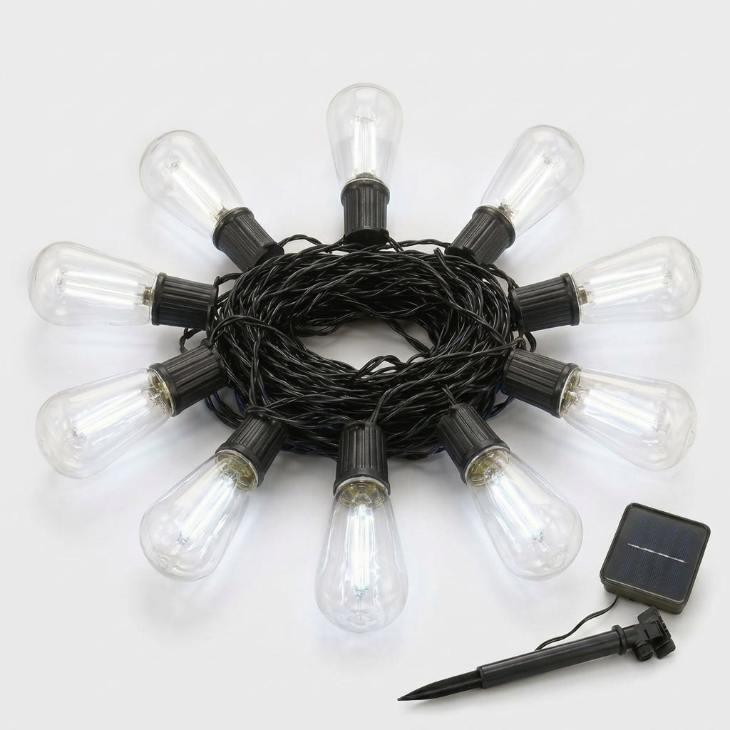 10 LED SOLAR Power Indoor Outdoor Waterproof String Light, White