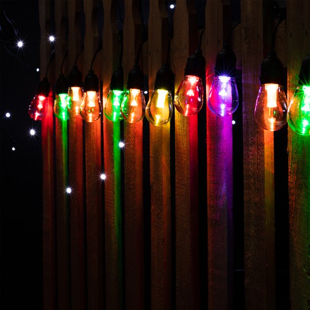 Outdoor String Lights Multicolor Decorative Ambient Lighting Plug-In 10 LED