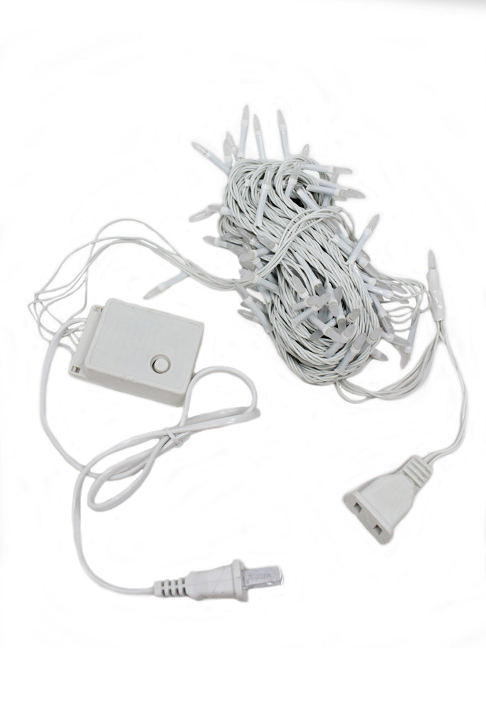 Standard Plug Led Light String 100 LED String Light with Connector - White – Perfect Holiday