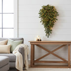 36" Classic Pine Teardrop, 120 TIPS, UL 50, Warm White LED Battery Box