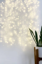480 LED Cluster Curtain Fairy Lights Plug in - Warm White