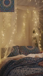 300 LED Curtain Lights copper wire - Multicolor