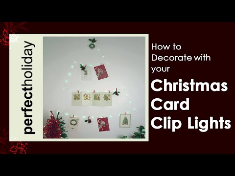 36 LED Red Christmas Card Clip String Light- Battery Operated