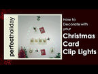 36 LED Red Christmas Card Clip String Light- Battery Operated