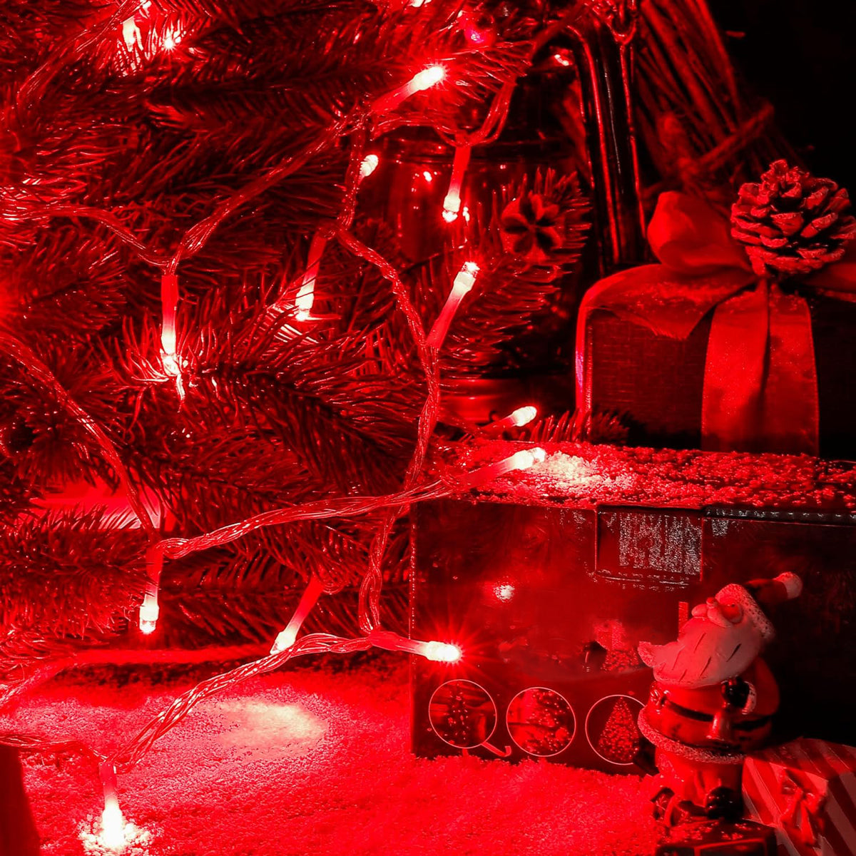 100 LED Super Bright String Lights, Red