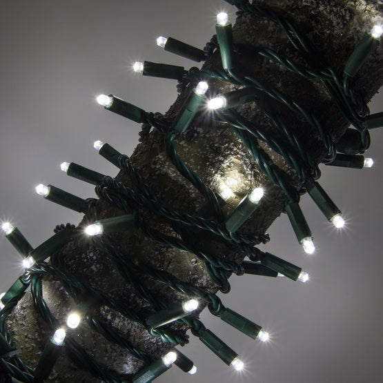 100 LED String Lights Waterproof Outdoor Flashing - White