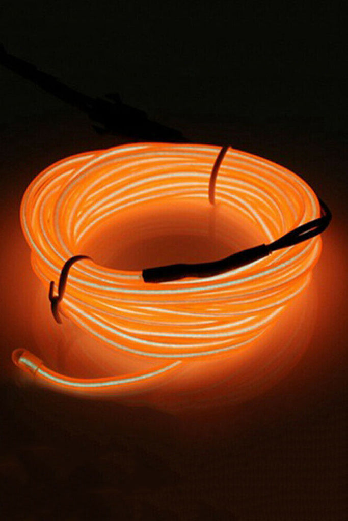 Bright Orange 3' Neon String Light - Battery Operated