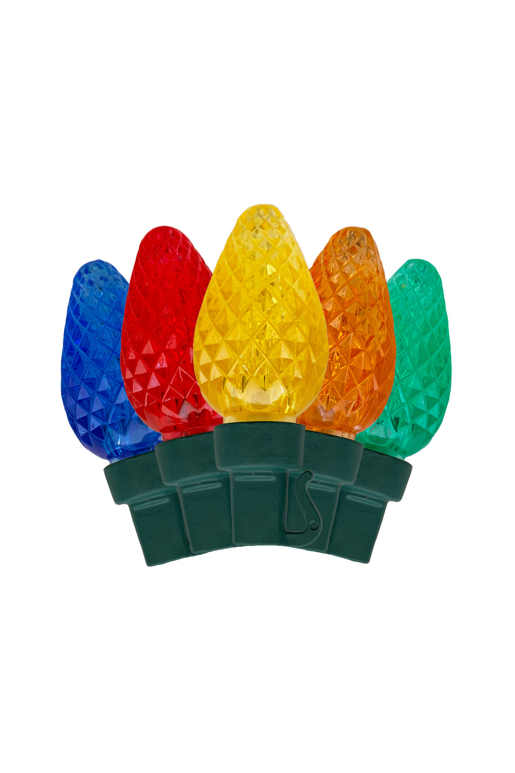 Classic 70 LED Indoor/Outdoor C6 Classic Bulb Green Cable Christmas String Lights - Multicolor
