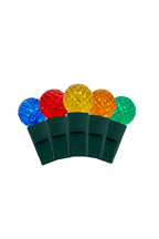 Perfect Holiday Home Decor 70 LED Indoor/Outdoor G12 Round Bulb Green Cable Christmas String Lights - Multicolor