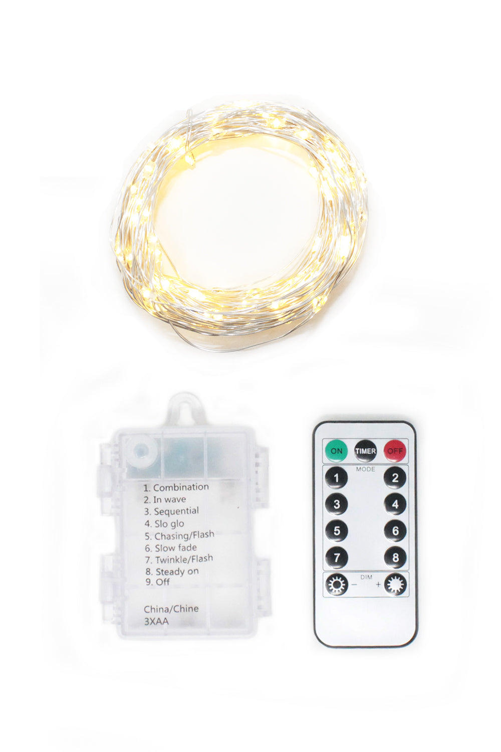 Multicolor 100 LED String Light Battery Operated w/ Remote