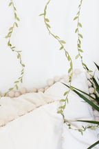 Wall Decor Green Leaf Vine Fairy Light Curtain 96 LED